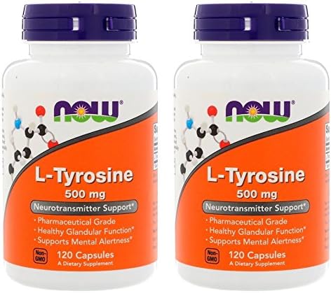 L-Tyrosine Now Foods L-Tyrosine 500mg 120 capsules 2 bottles [parallel import goods] - BeesActive Australia