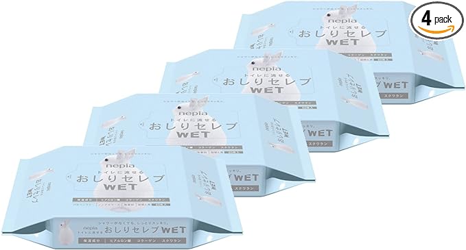 Nepia Ass Celebrity WET Refill, Fragrance-free, 60 Sheets x 4 Packs (Set Item) - BeesActive Australia