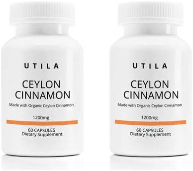 great value set of 2! Organic Cinnamon Powder Ceylon Cinnamon 600mg in 1 Capsule 60 Capsules Ceylon Cinnamon Supplement [Parallel Import] - BeesActive Australia
