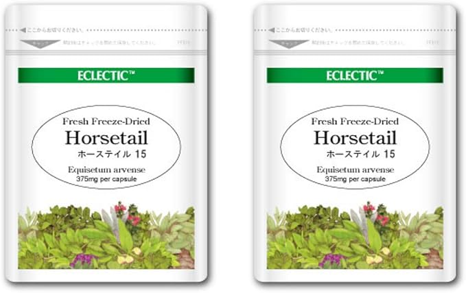 ECLECTIC Eclectic Herbal Supplements Horsestail FFD 375mg 15 Capsules Eco Pack Fresh Upgrade Standard Set of 2 - BeesActive Australia
