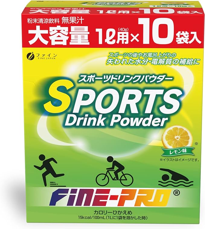 FINE JAPAN Fine Sports Drink Powder Lemon Flavor 400g Calcium Vitamin C Domestic Production - BeesActive Australia