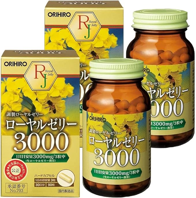 [Set of 2] Orihiro Royal Jelly 3000 90 tablets x 2 - BeesActive Australia