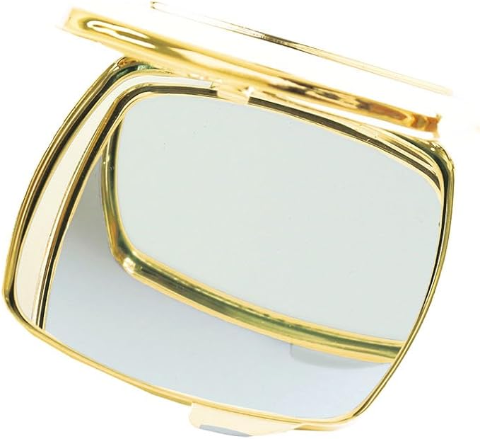 NBK KE276-G Compact Mirror, Square, Gold, W2.6 x H2.8 inches (6.6 x 7.2 cm), 1 Piece -  Australia