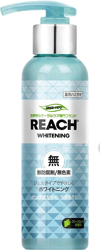 Reach toothpaste pump type (green grape scent) 180g - BeesActive Australia