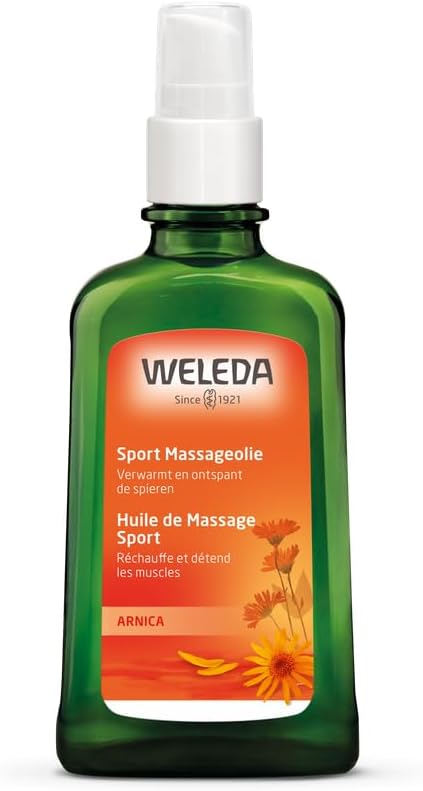 Weleda Arnica Massage Oil, 3.4 fl oz (100 ml), For Sports Body Massage, Clear Fragrance of Natural Herbs, Naturally Derived Ingredients, Organic - BeesActive Australia
