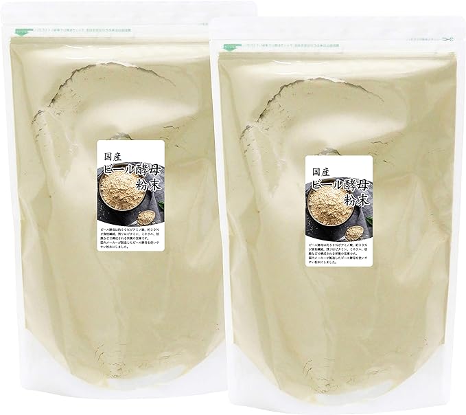 Natural Health Co. Japanese Beer Yeast Powder, 2.2 lbs (1 kg) x 2, Aluminum Bag - BeesActive Australia