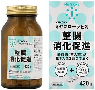 Mediz One Living Rhythm Medical Miyarisan Pharmaceutical Miyaflora EX (420 tablets) Digestion promotion Intestinal regulation Ursodeoxycholic acid [Designated quasi-drug] - BeesActive Australia