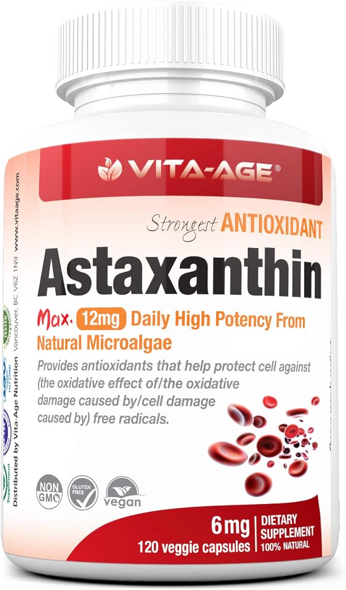 VITA-AGE Astaxanthin Powerful antioxidant (1-2 tablets/120 tablets per day) - BeesActive Australia