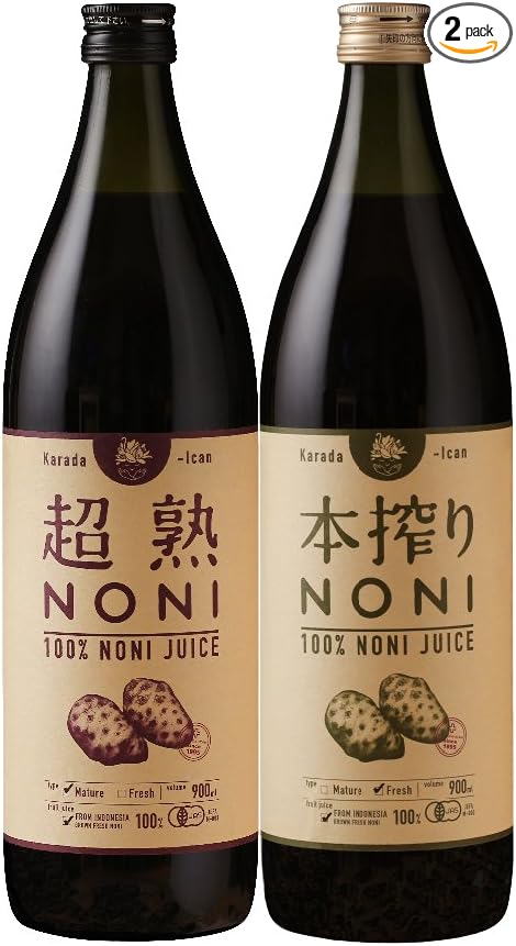 Super Mature Noni & Honshibori Noni Juice, Set of 2 (1 Super Mature & 1 Bottle) - BeesActive Australia