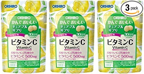 Orihiro Delicious Chewable Supplement Vitamin C 120 tablets x 3 set - BeesActive Australia