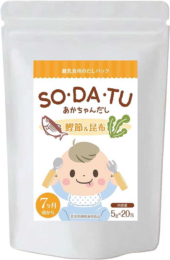 Mama Select SO•DA•TU Babies, Domestically Produced, Bonito, Kombu No Kelp, 7 Months, 0.2 oz (5 g) x 20 Packets, Baby Food, Baby Food -  Australia