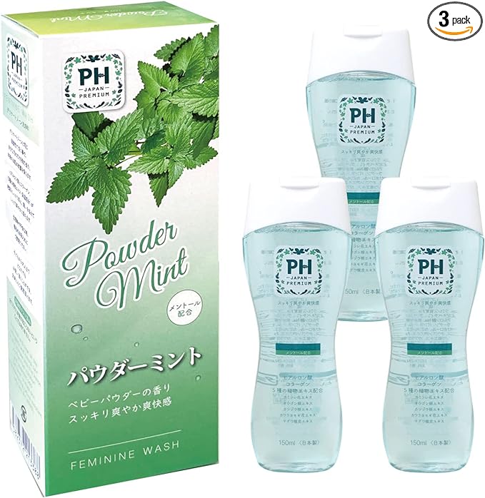 PH JAPAN Delicate Zone Dedicated Soap Feminine Wash, 5.1 fl oz (150 ml) (Powder Mint) Set of 3, Odor, Itching, Blackheads, Menstrual Use, Made in Japan, Safe, Weak Acid, Daily Care, Moisturizing - BeesActive Australia