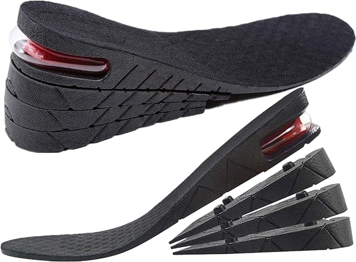 Y Yakunitatsu Insole, 8.9 - 10.6 inches (22.5 - 27 cm), Unisex, Height Enhancement, 4 Layer Construction, Up to 3.0 inches (7.5 cm), Air Cushion Absorption, Heel Up, Secret Insole, Black, black (black 19-3911tcx), 22.5cm～27cm サイズ自由にカット高さ調節可能 - BeesActive Australia