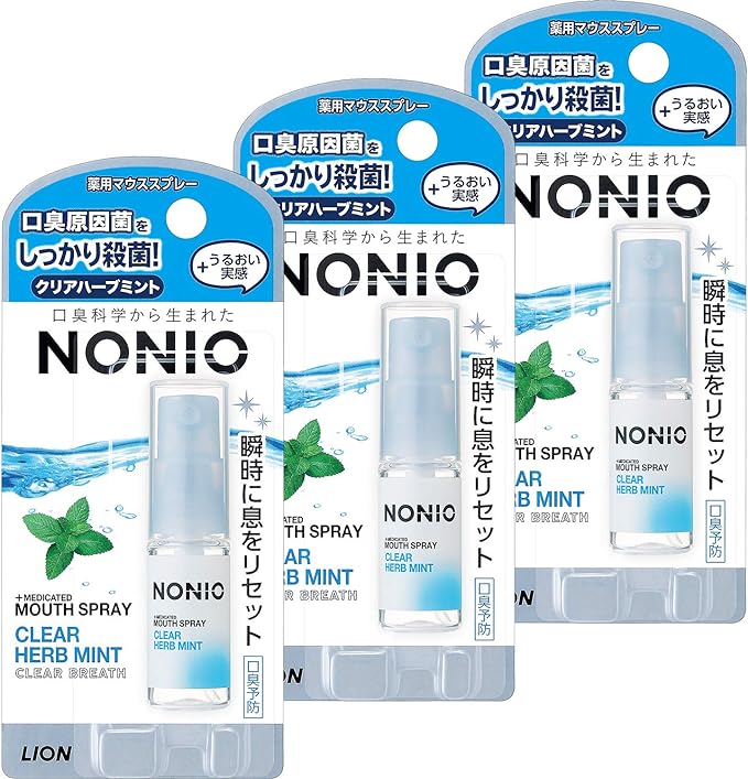NONIO Mouse Spray Clear Herb Mint, 0.2 fl oz (5 ml) x 3 Packs (Quasi Drug) - BeesActive Australia