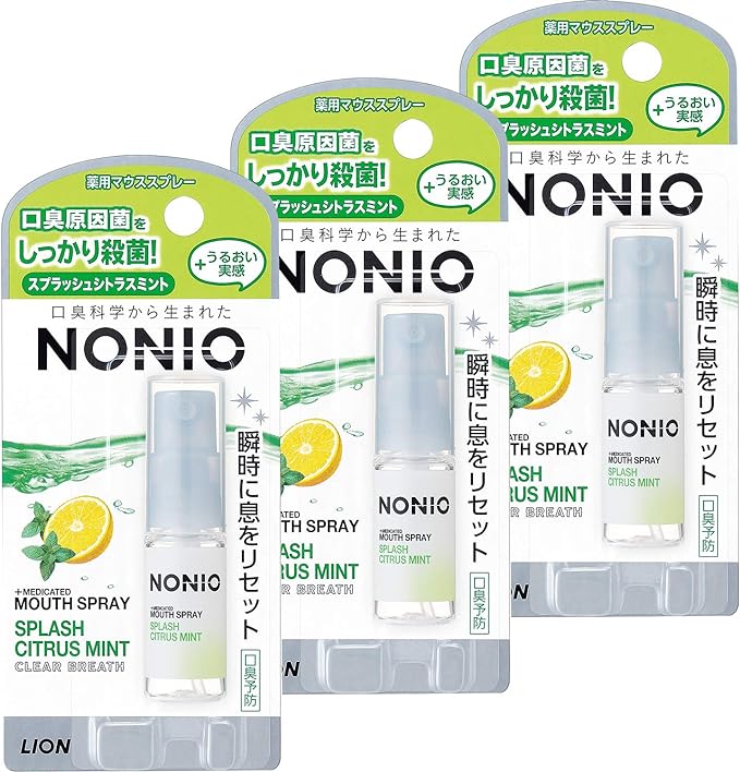 NONIO Mouth Spray Splash Citrus Mint, 0.2 fl oz (5 ml) x 3 Packs (Quasi Drug) - BeesActive Australia