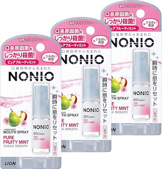 NONIO Mouse Spray Pure Fruity Mint, 0.2 fl oz (5 ml) x 3 Packs (Quasi Drug) - BeesActive Australia