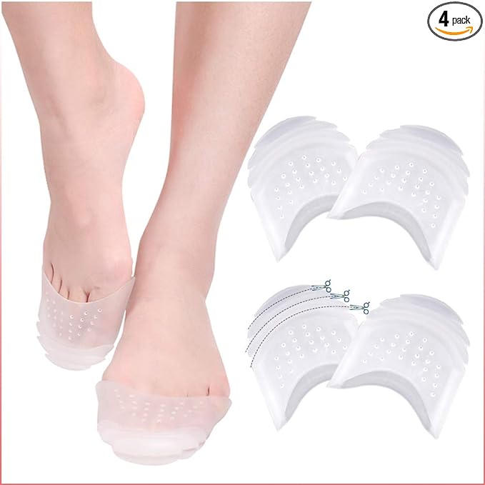 Meidlan Toe Protection, Shoe Size Adjustment, Toe Cushion, Toe Pad, Shock Absorption, Foot Cover, Cap, Memory Foam, Gel, Toe, Breathable, Unisex, 2 Sizes Available, Set of 4, S, 8.7 - 9.6 in. (22 - 24.5 cm) - BeesActive Australia