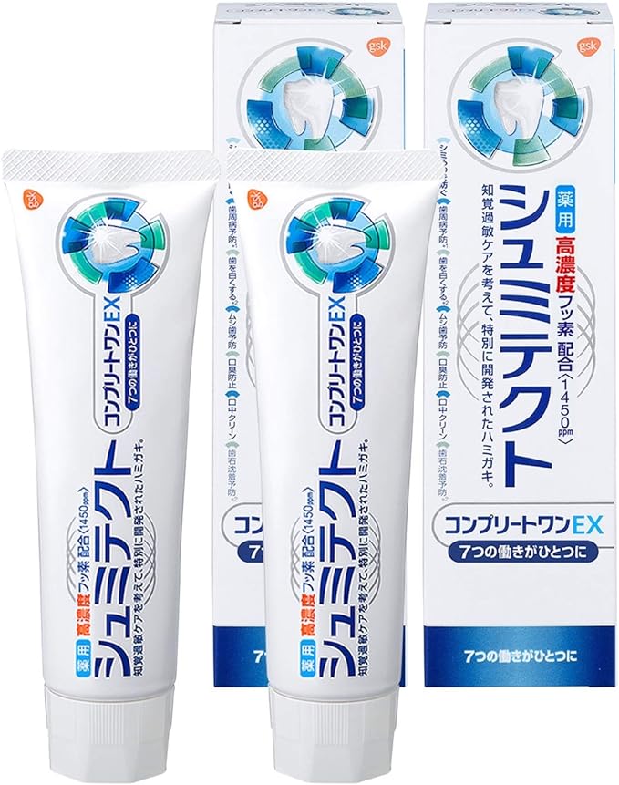 Shumitect Complete One EX (Quasi-Drug) Toothpaste, Hypersensitivity Care, High Concentration Fluorine Formulation, 2 Bottles - BeesActive Australia