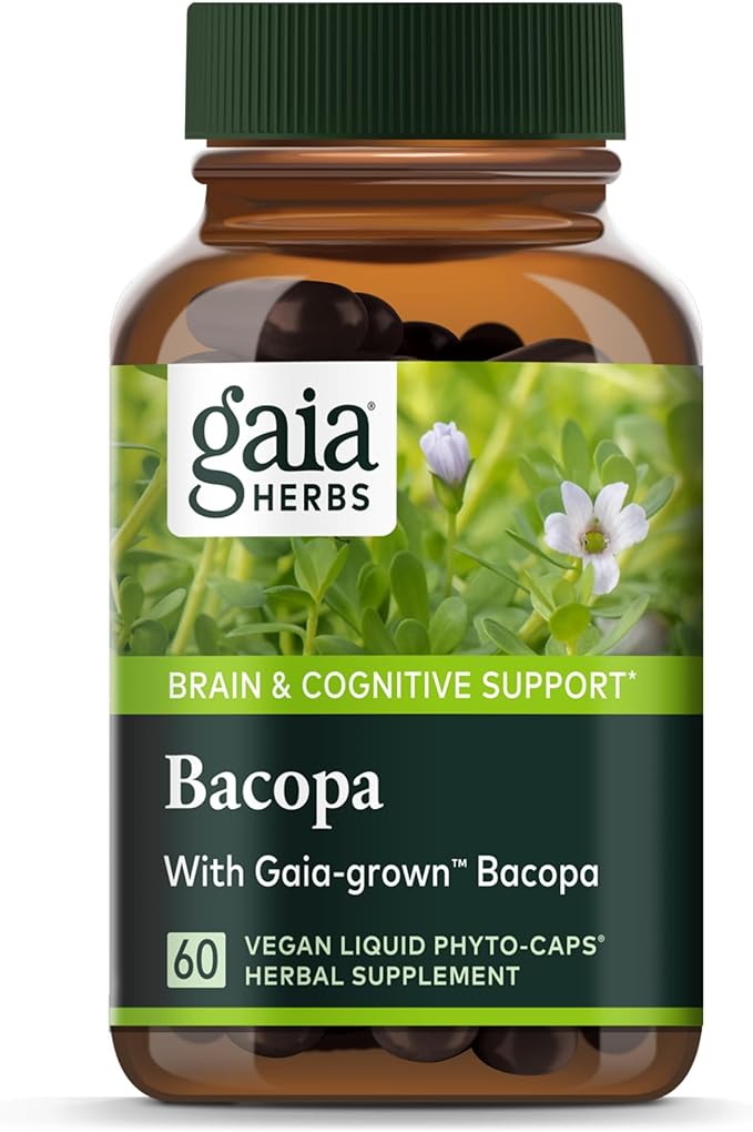 Gaia Herbs, Bacopa, 60 Vegan Liquid Phyto-Caps - BeesActive Australia