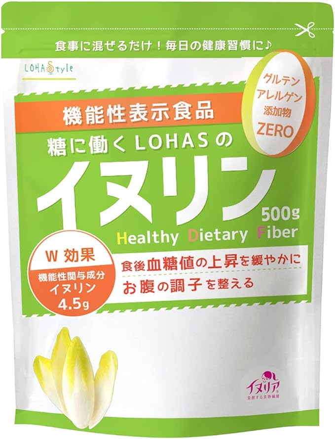LOHAStyle Inulin Granules 500g Food with Functional Claims [For those concerned about postprandial blood sugar levels] Chicory-derived water-soluble dietary fiber Non-GMO Same composition as Jerusalem artichoke Inulia - BeesActive Australia