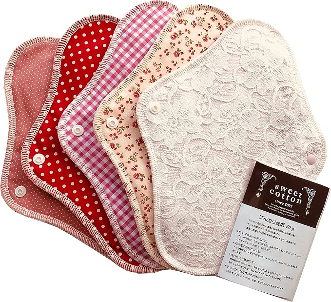 Suto Koton Cloth Napkins, Set of 5 Flanners, Includes Alkaline Detergent, Made in Japan (Clarte Pink) - BeesActive Australia