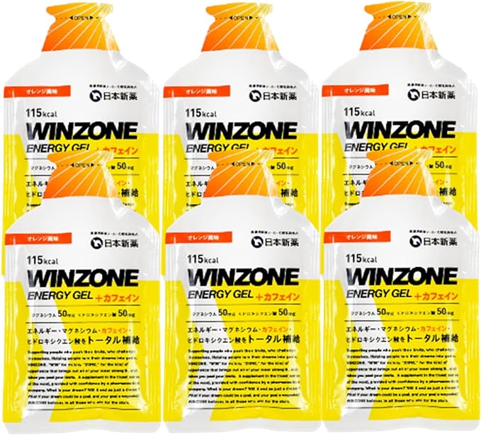 Nihon Shinyaku WINZONE Full Marathon Complete Set, Energy Gel, 6 Bags, Orange Flavored Marathon Supplement Food, Energy Gel, Energy Supply, Energy Supply, Energy Supply, Energy Supply, Energy Supply, - BeesActive Australia