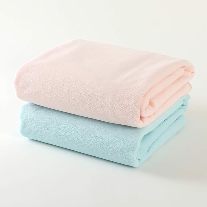 Ixsu 100% Cotton Waterproof Bedwetting Sheets Double 140x210cm 2 Sheets (Pink-Sax) Waterproof Sheets Thick, Baby Nursing -  Australia
