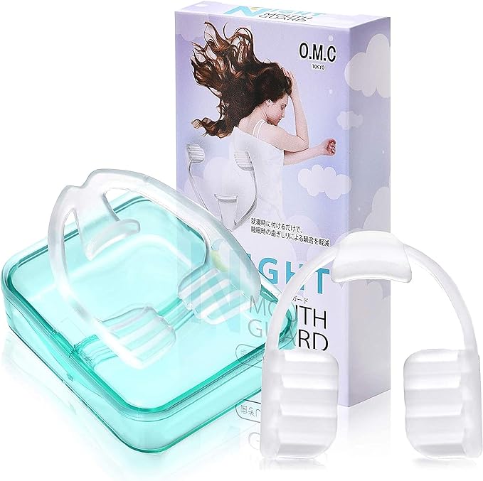 O.M.CTOKYO Anti-Bruxism Mouthpiece, Easy Installation, No Molding Required, Set of 2, Night Guard, Teeth Alignment, Mouth Care, Silicone Material, Unisex - BeesActive Australia