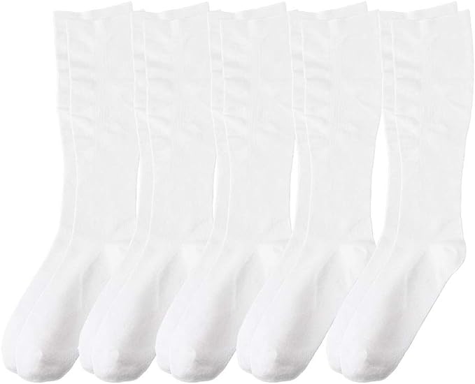 Nursery Nurse Arch Support Compression Socks Medical Office Women's 23-25 White (5 Pairs) 9000886A - BeesActive Australia