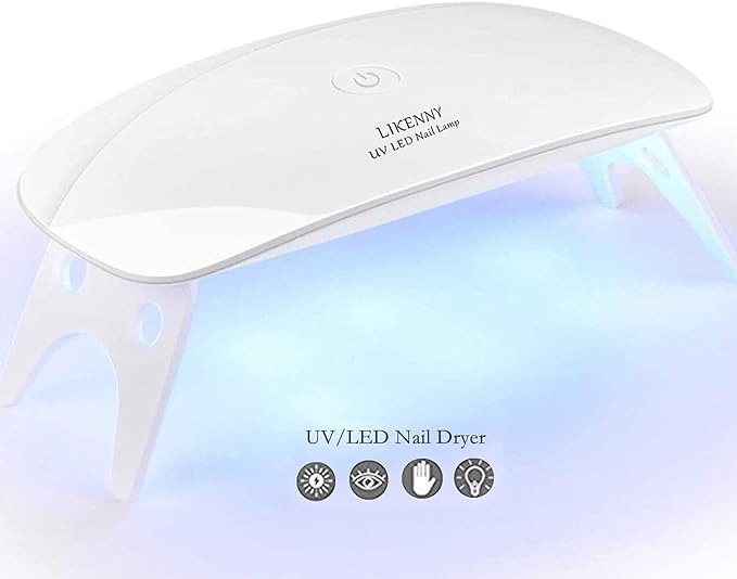 YFFSFDC UV Light, LED Nail Dryer, Gel Nail LED Light, Curing Light, Timer Setting, Foldable Hands and Feet Usable, UV and LED Double Light, For Gel Nails, White, Japanese Instruction Manual Included - BeesActive Australia
