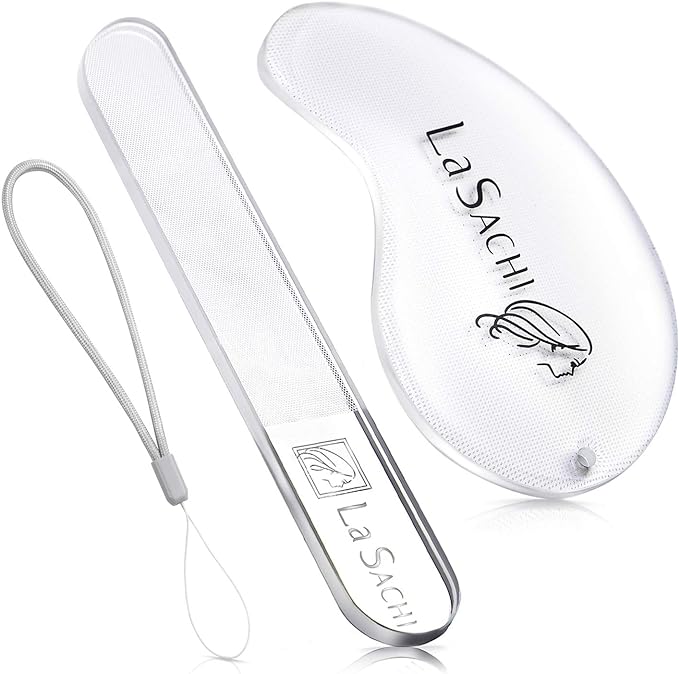La SACHI Heel Exfoliating Nail File, Glass, 0.01 μ Nano Technology, Strap Included, Sole Skin Retention, Heel Sharpening, Nail Polish (Set -  Australia