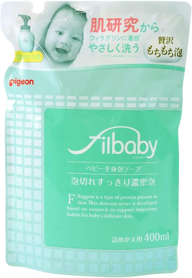 Pigeon Phil Baby Filbaby Full Body Foam Soap Refill, Luxurious Sticky Foam 13.5 fl oz (400 ml) - BeesActive Australia