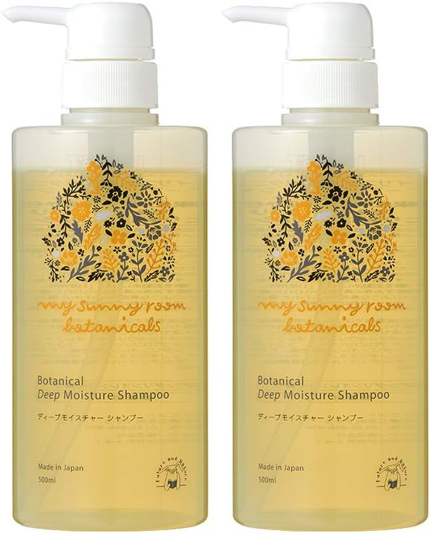 Deep Moisture Shampoo, 16.9 fl oz (500 ml) (Set of 2), Additive-free, Hypoallergenic, Hair Care, Amino Acids, Non Silicone, Moisturizing Damaged Hair, Baby, Newborn, Pregnant, Dry Skin, Mysanitary - BeesActive Australia