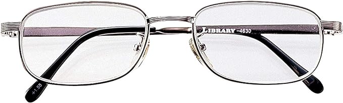Meigan Reading Glasses, Intermediate Prescription, Men's, Luxury, Metal Frame, Less Fatigue, Aspherical Lenses, Black, Prescription 1.00, 4630-10 - BeesActive Australia