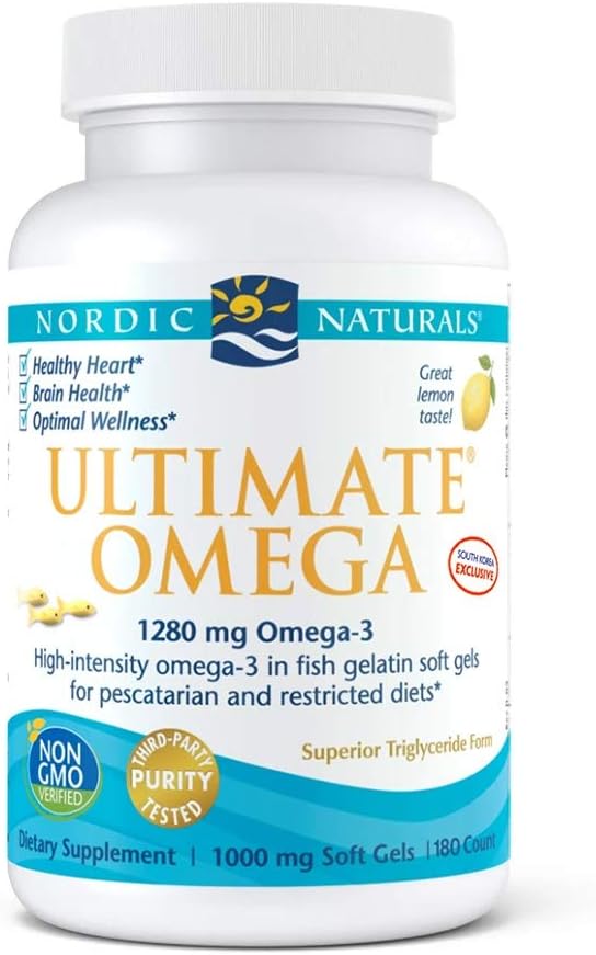 Nordic Naturals Ultimate Omega 3 (Fish Gelatin) 1280mg 180 Softgels (Directly shipped from overseas) - BeesActive Australia