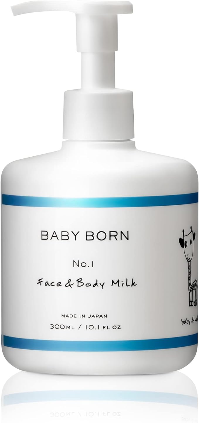 BABY BORN Baby Bone, Face & Body Milk Baby Lotion, No Additives, 10.1 fl oz (300 ml), For Babies, Kids, Aki Tohara & Mika Takahashi (Lavender) - BeesActive Australia