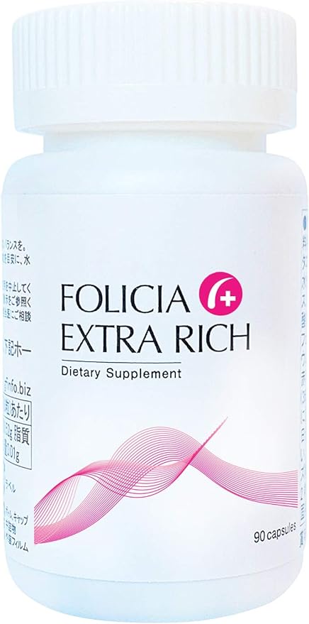 FOLICIA Folicia Extra Rich 90 Capsules Women's Hair Care Supplement, Placenta, Keratin, L-Cystine, Vitamin B1, Made in Japan - BeesActive Australia