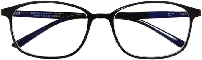 Zoff Wellington Type PC Glasses, PC Regular Type (Blue Light Cut Rate Approx. 35%) Transparent Lenses, PC Glasses, PC Glasses, PC Glasses, Men's, Women's, Stylish [54 □ 17-138] - BeesActive Australia