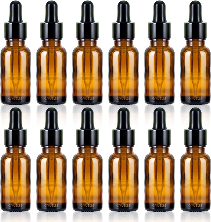 luckinsell Aroma Blackout Bottle, 1.0 fl oz (30 ml), Graduations, Essential Oil Bottle, Dropper Included, Alcohol Safe, Blackout Bottle, Refill, Storage, Glass, Essential Oil, 12 Pieces, Brown -  Australia