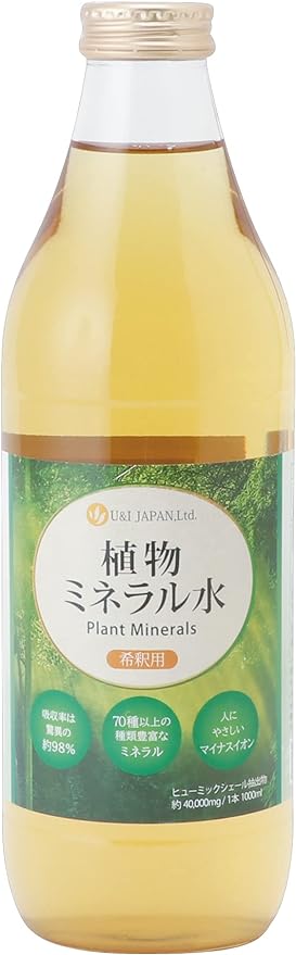 U&I・JAPAN Plant Mineral Water, 33.8 fl oz (1,000 ml), Natural Minerals Produced Over 100 Million Years, More Than 70 Kinds of Highly Absorbent Minerals, Multi-Minerals, Silica (Silicon), Fulvic Acid, Humic Shale, Plant-based , Various Uses - BeesActive Australia