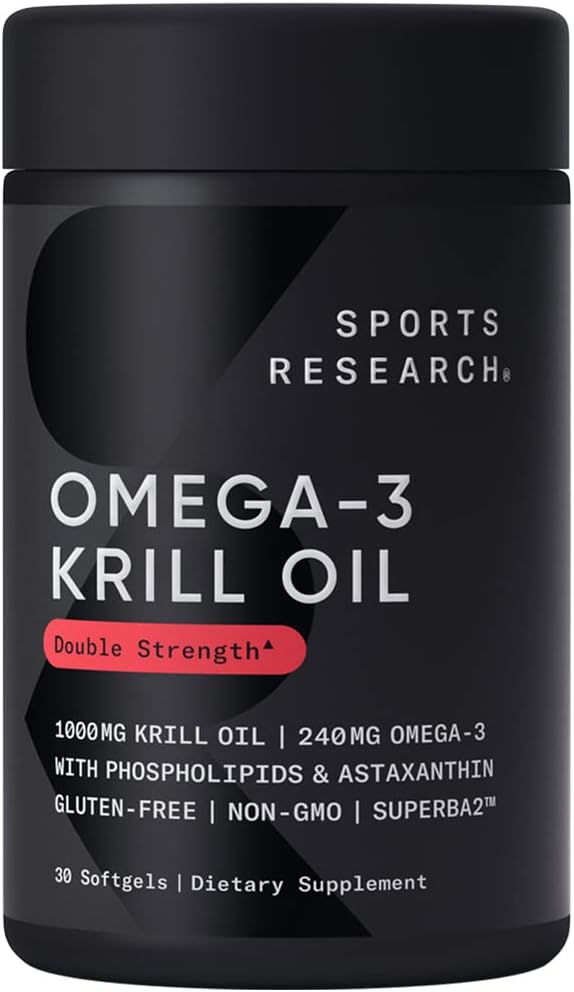 Sports Research, Antarctic Krill Oil with Astaxanthin, 1,000 mg, 30 Softgels - BeesActive Australia