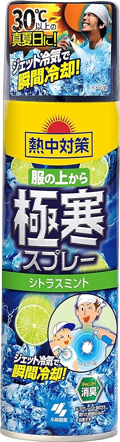 Kobayashi Pharmaceutical Heat Treatment Spray, Citrus Mint Scent, Instant Cooling with Jet Cold Air, 11.2 fl oz (330 ml) - BeesActive Australia