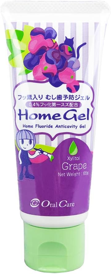 Oral Care Home Gel 2.3 oz (65 g) (Grape) Clinic Handling, Caries Prevention Gel, White, 1 - BeesActive Australia