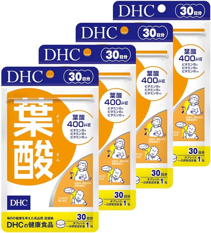 DHC [120 days set] Folic acid 30 days supply (30 tablets) x 4 pieces set - BeesActive Australia