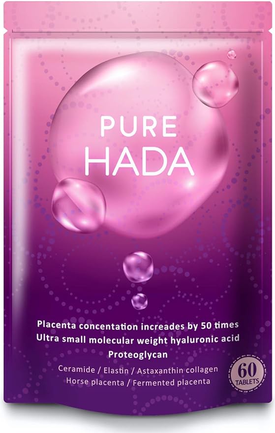 50 times concentrated placenta 10000mg/day PUREHADA ultra-low molecular hyaluronic acid collagen ceramide 9 carefully selected types - BeesActive Australia