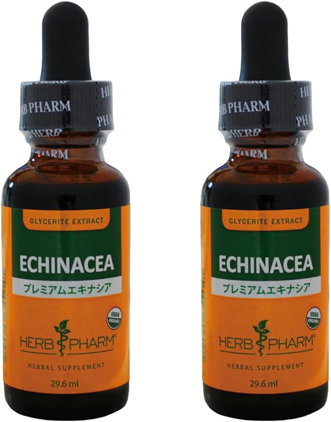 Premium Echinacea Tincture Liquid 29.6ml Set of 2 Herb Supplement Herb Pharm Herb Farm - BeesActive Australia