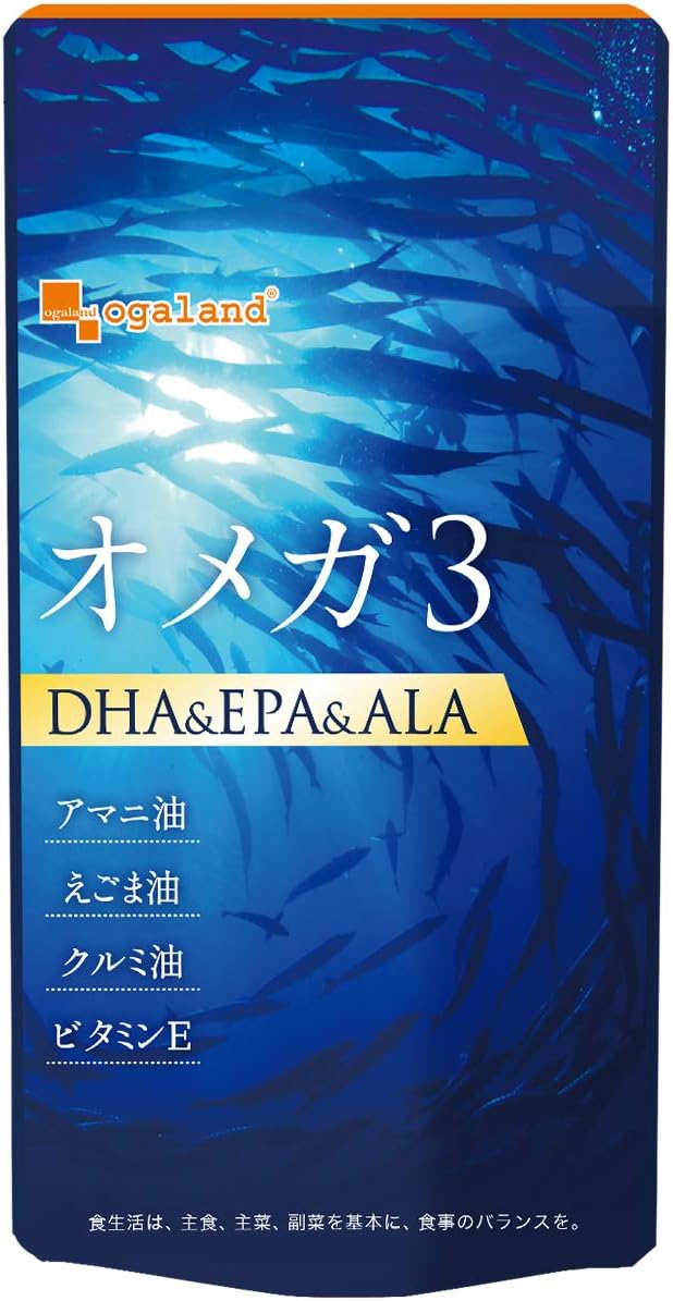 Ogaland Omega 3-DHA & EPA & α-Linolenic Acid Supplement (90 capsules/approx. 3 months supply) For those with health concerns (DHA EPA Contains/Vegetable Oil Contains) Flaxseed Oil Domestic Manufactured Supplement - BeesActive Australia