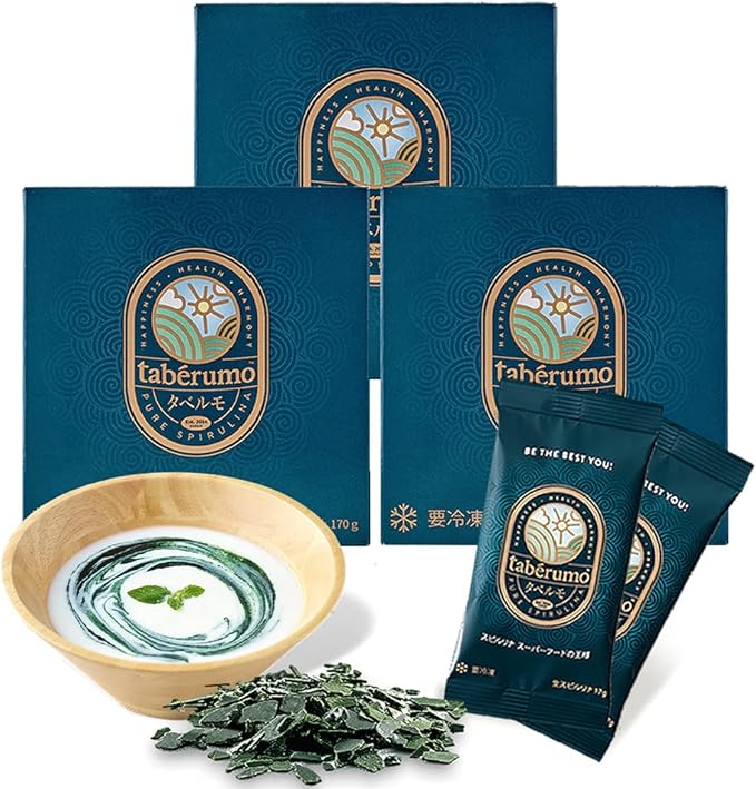 TABERUMO, "Raw" Spirulina Tabelmo (Flake Type), 30 Pack, Easy Nutrition, King of Super Food, SPIRULINA - BeesActive Australia
