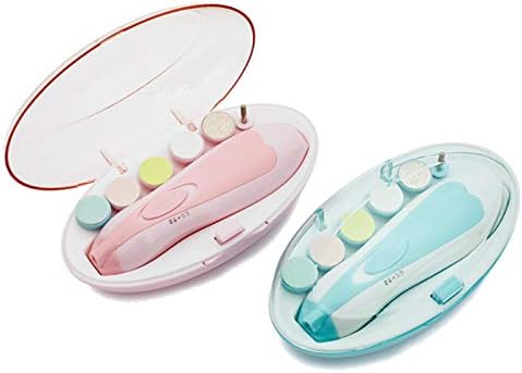 Baby Nail Polish, Electric Nail Care, Baby Nail File, Nail Care Set, Nail Care Kit, Baby Nail Clippers, Suitable for Babies and Adults, LED Lights, Motor, Low Vibration, Low Noise, 6 Attachments, Keratin Care (Pink) -  Australia
