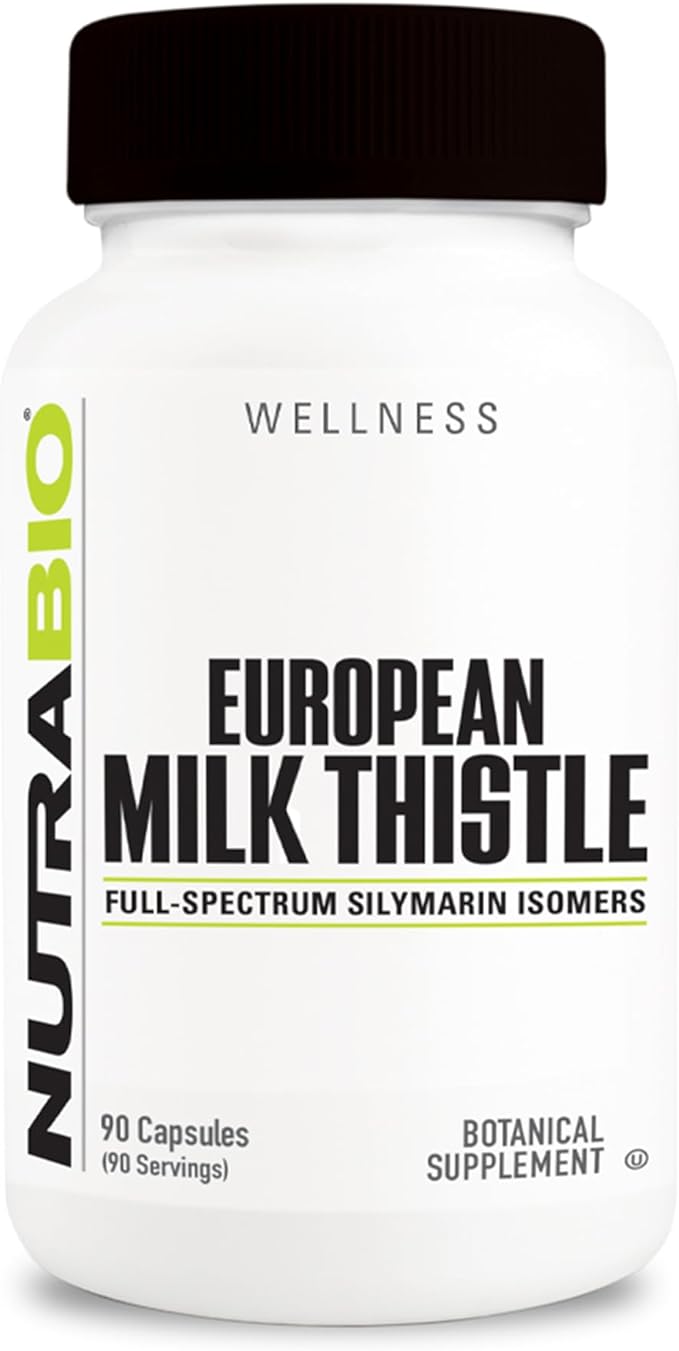 European Milk Thistle (80% Silymarin standardized) 90 tablets Milk Thistle Full Spectrum Silymarin Isomers NUTRABIO - BeesActive Australia